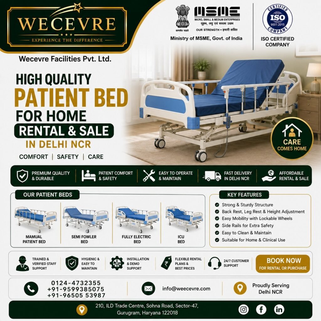 HIGH QUALITY HOSPITAL BED FOR HOME RENTAL AND SALE SERVICE IN DELHI NCR