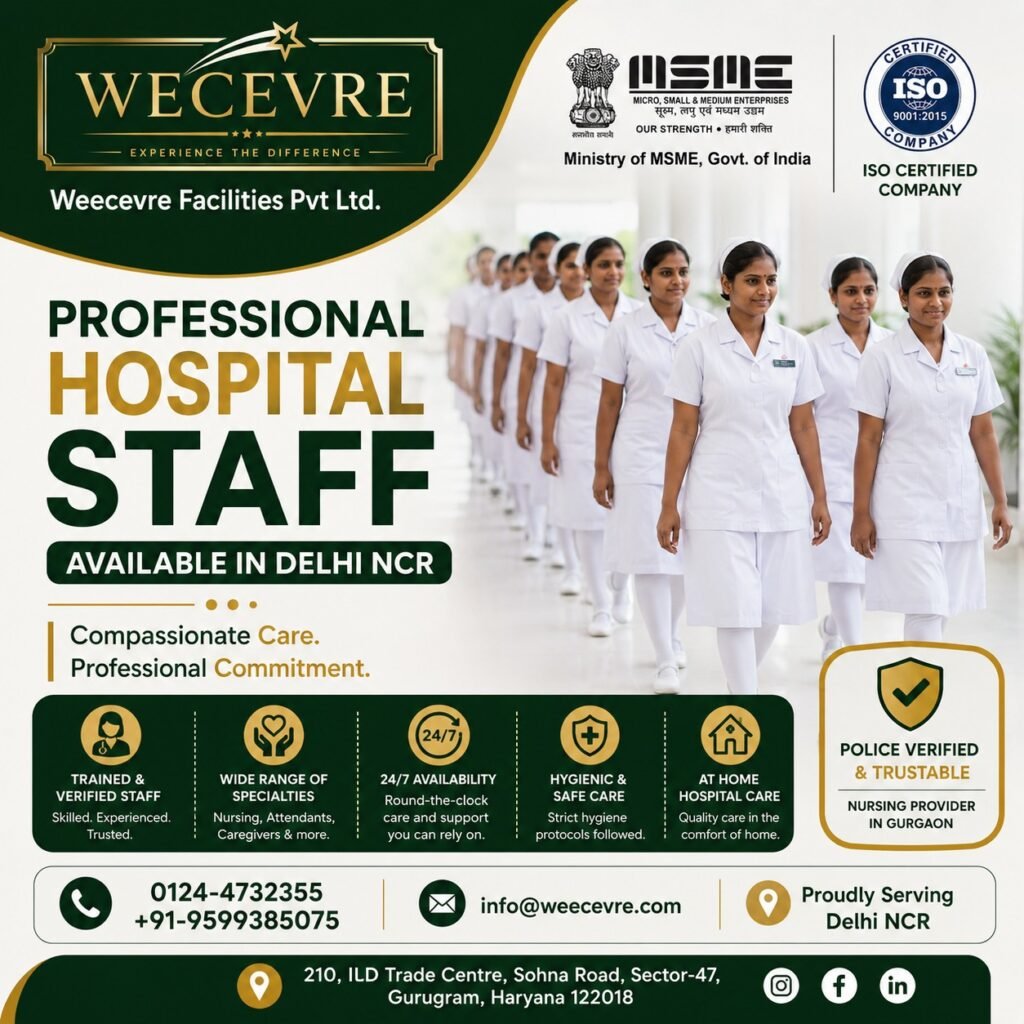 Professional Hospital staff available in delhi ncr