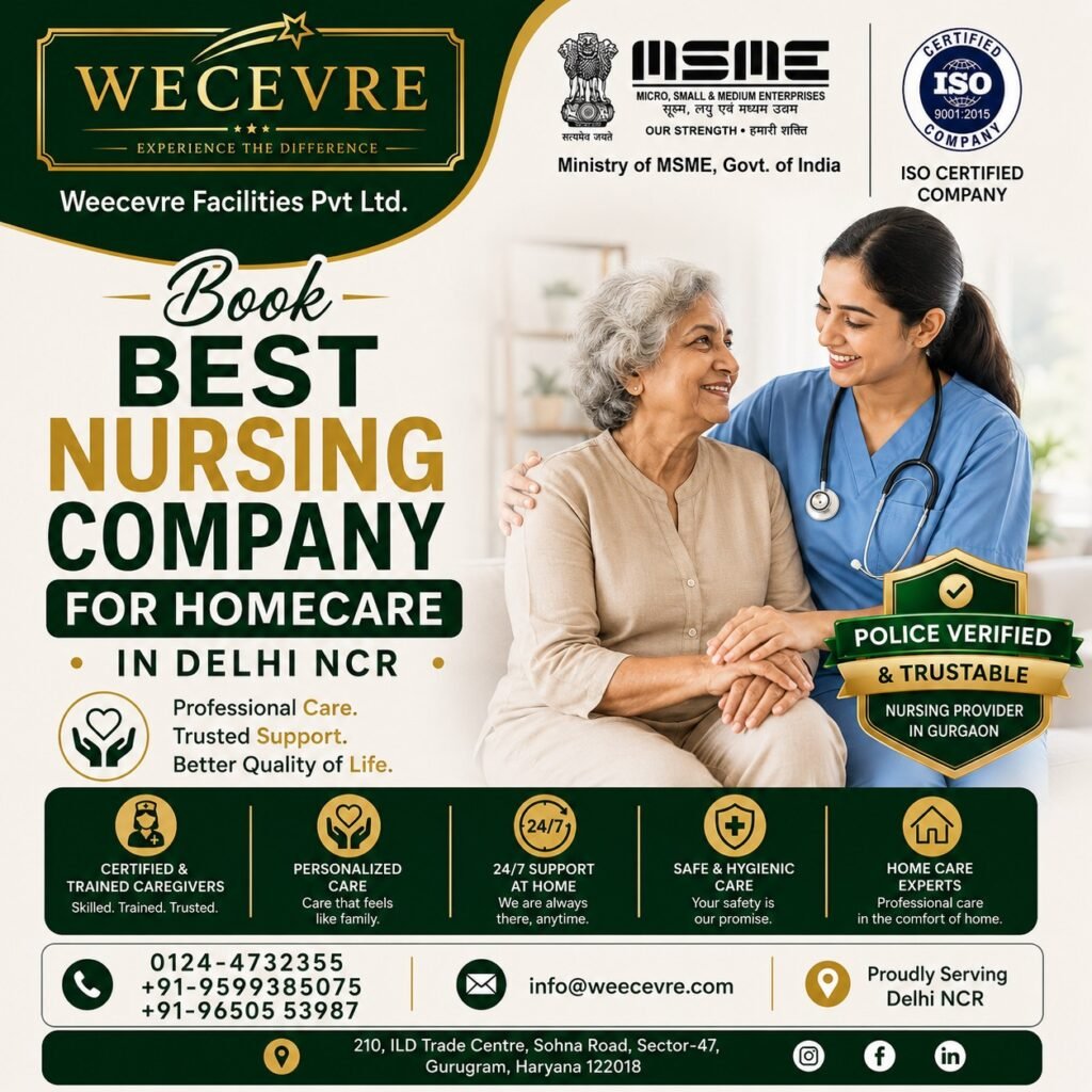 Book Best Nursing Company for Homecare in Delhi NCR | Weecevre
