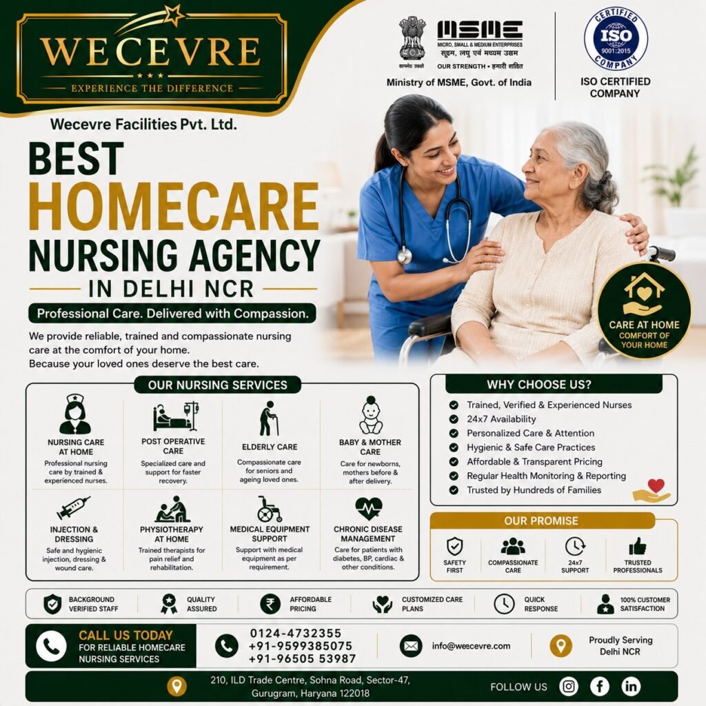 Best Homecare Nursing Agency in Delhi NCR | Weecevre Facilities