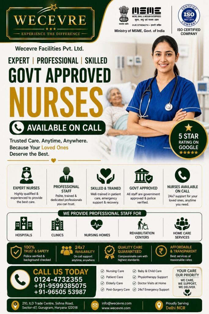 Expert Govt Approved Nurses Available On Call in Delhi NCR